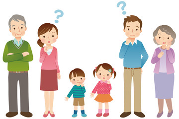 疑問　3世代家族　6人