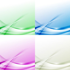 Abstract modern swoosh border line colorful backgrounds collecti