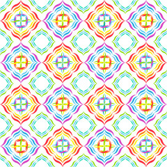 Seamless colorful pattern with rhombus