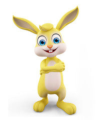 Fototapeta na wymiar Easter Bunny with folding hand pose