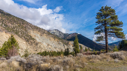 View of the Rugged Mountains in the Fraser Canyon