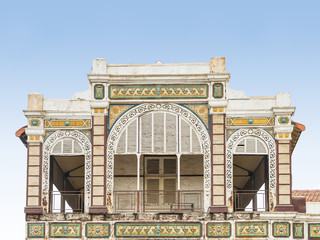 Fototapeta premium Abandoned railway station of Dakar, Senegal, colonial building