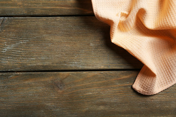 Napkin on wooden table