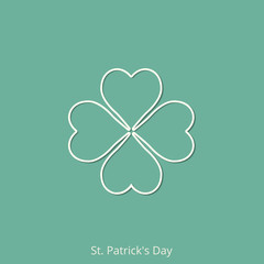 Fototapeta premium Clover leaf icon.