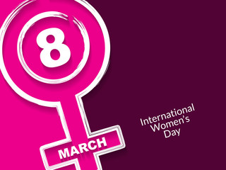 Creative background design for Women's Day.