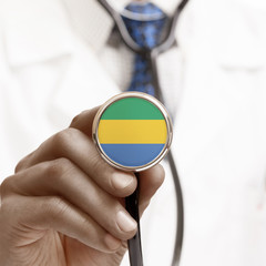 Stethoscope with national flag conceptual series - Gabon