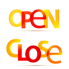 Open and close signs