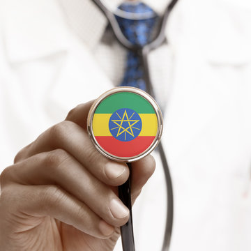 Stethoscope with national flag conceptual series - Ethiopia