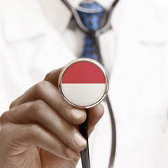 Stethoscope with national flag conceptual series - Indonesia
