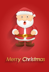 Surprised Xmas Cartoon Santa