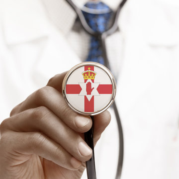 Stethoscope with national flag conceptual series - Northern Irel
