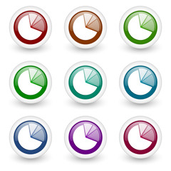 diagram vector icon set