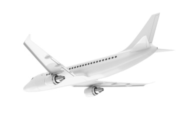 Fototapeta premium Modern Airplane isolated on white background. Passenger Airplane
