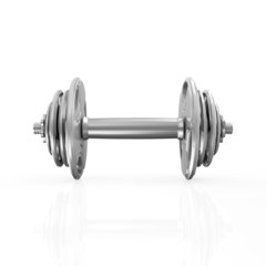 Metal Dumbbell isolated on white background