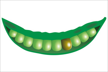 Peas in a teeth