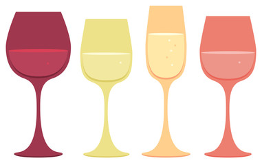 Wine glass icons