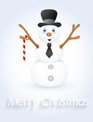 Christmas Snowman Greeting Card