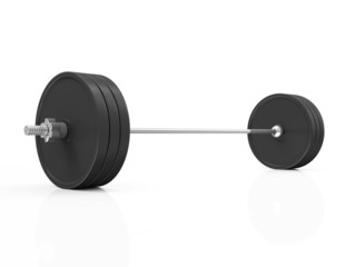 Obraz na płótnie Canvas Lifting Weight Isolated on White Background