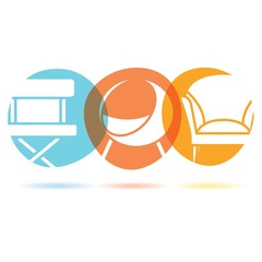 sofa buttons, vector