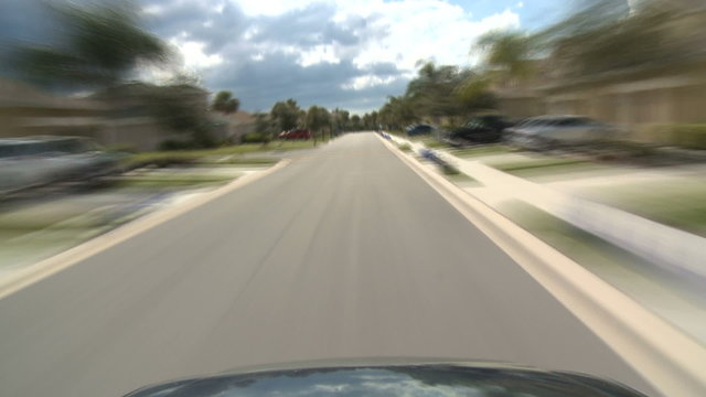 Driving through Housing Subdivision - Time Lapse 