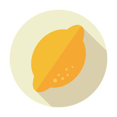 Lemon flat icon with long shadow