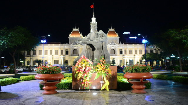 Statue of Ho Chi Minh with Children  - Ho Chi Minh City (Saigon) Vietnam