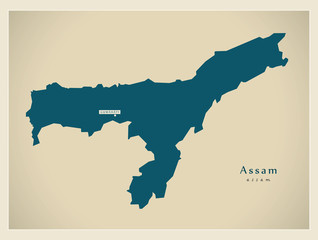 Modern Map - Assam IN