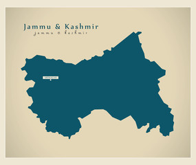 Modern Map - Jammu & Kashmir IN