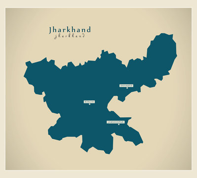 Modern Map - Jharkhand IN
