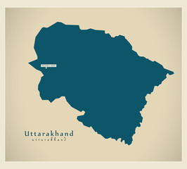 Modern Map - Uttarakhand IN