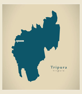 Modern Map - Tripura IN