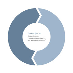 Circular infographics template for cycling diagram, graph, prese