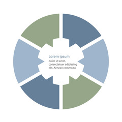 Circular infographics template for cycling diagram, graph, prese
