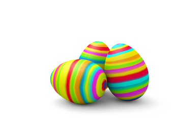 Ostereier, Ostern, Eier, bemalt, bunt, farbig, Easter Egg, 3D
