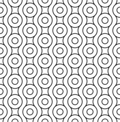 Zwart-wit geometrische naadloze patroon met cirkel.