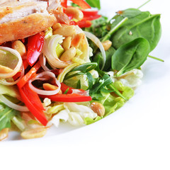 salad of fried chicken