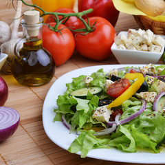salad with fresh vegetables