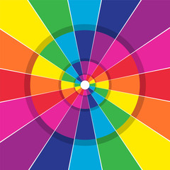 Fototapeta premium Brightly colored abstract circular background with dividing line