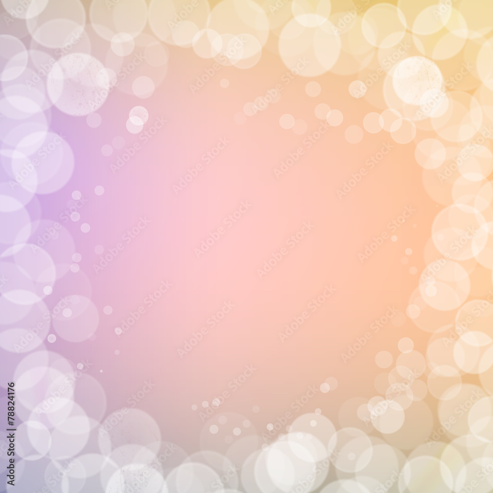 Aufkleber Abstract bokeh sparkles frame on blurred background
