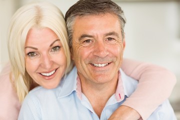 Happy mature couple smiling together