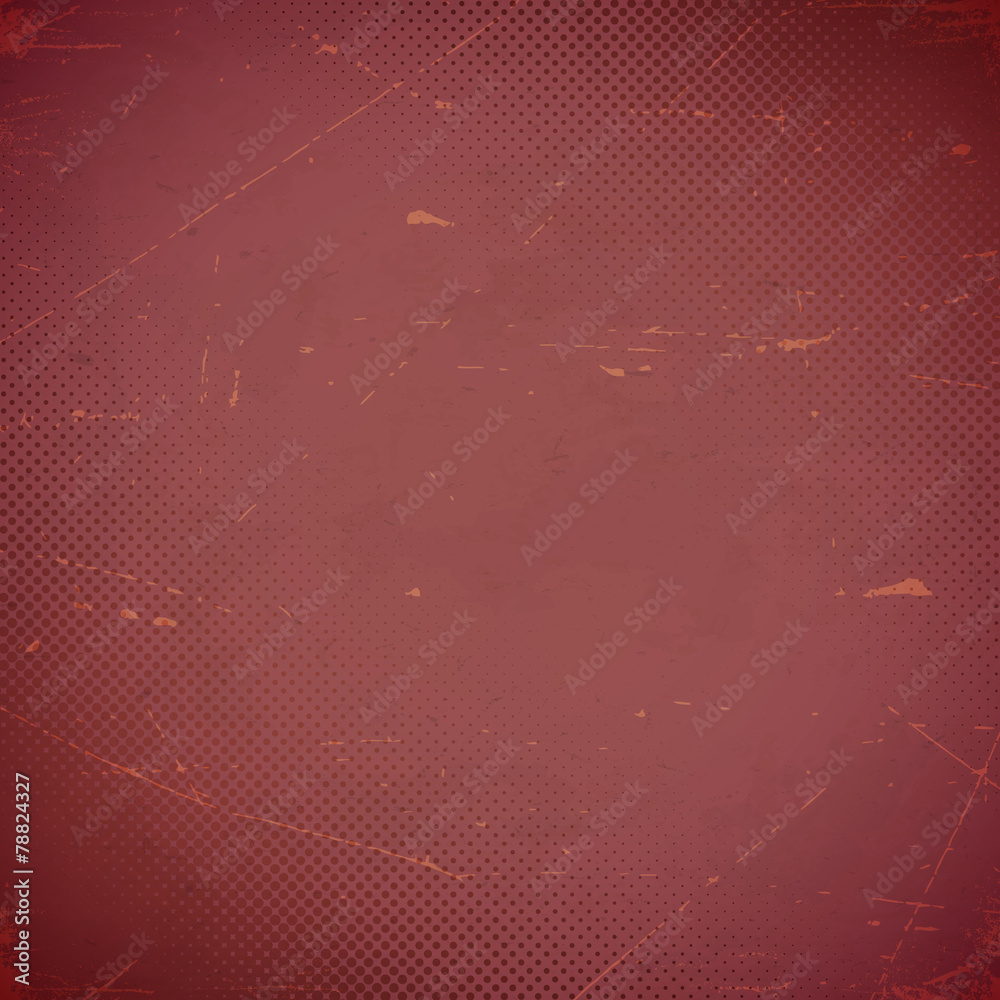 Poster Old marsala scratched card with halftone gradient