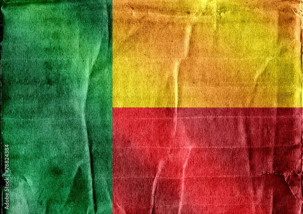 Poster benin flag themes idea design