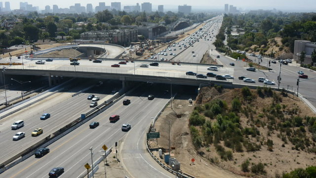 Time Lapse of Traffic on Busy Freeway in Los Angeles