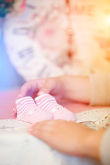 Obraz na płótnie Canvas Baby pink booties
