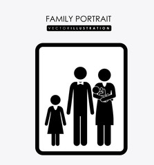 family portrait, design, vector illustration