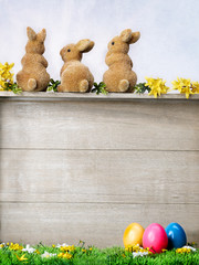 Easter bunny and Easter eggs