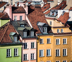 building and the roof in the center of Warsaw