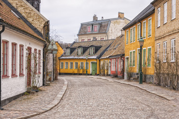 Lund Cobbled Street Scene
