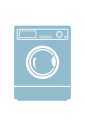 Washing machine icon on white background