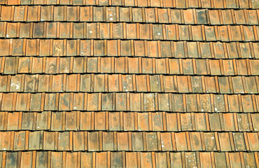 Roof tiles of an old building